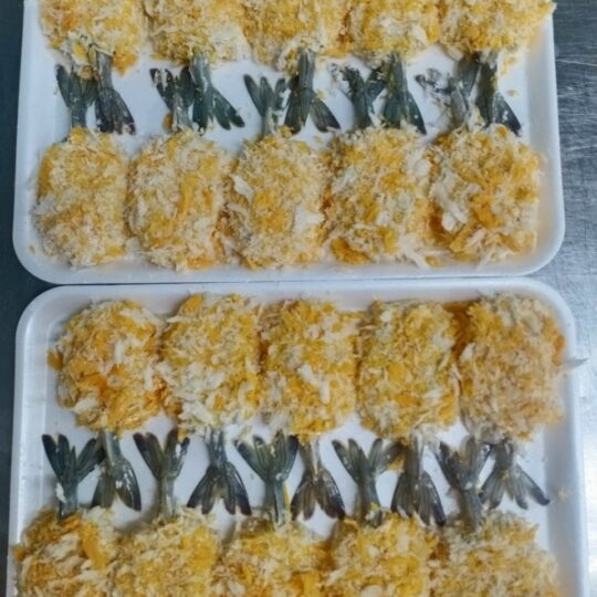 Butterfly breaded shrimp