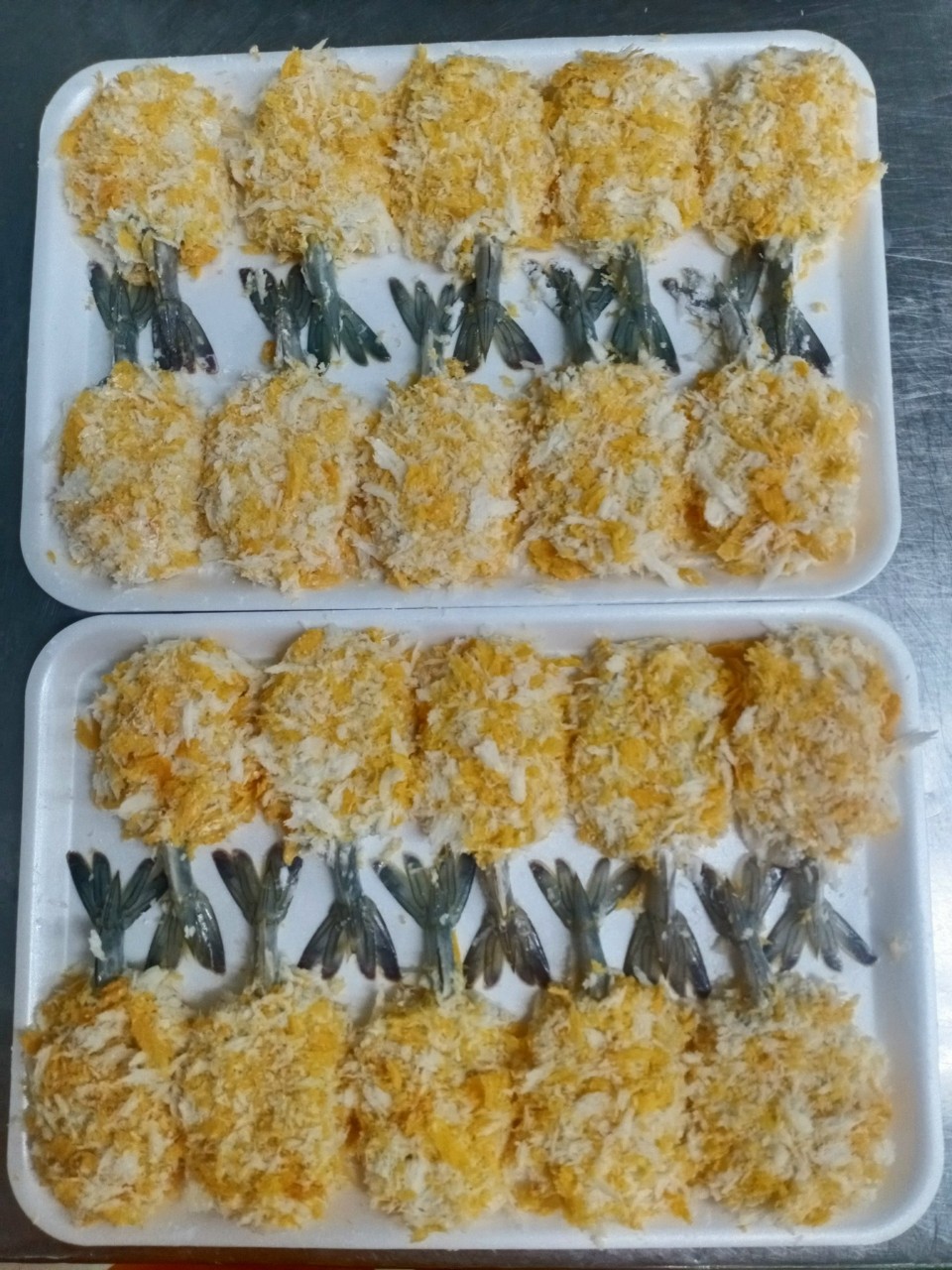 Butterfly breaded shrimp