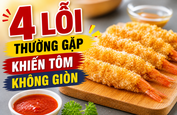 4 lỗi thường gặp khiến tôm tẩm bột không giòn và cách khắc phục
