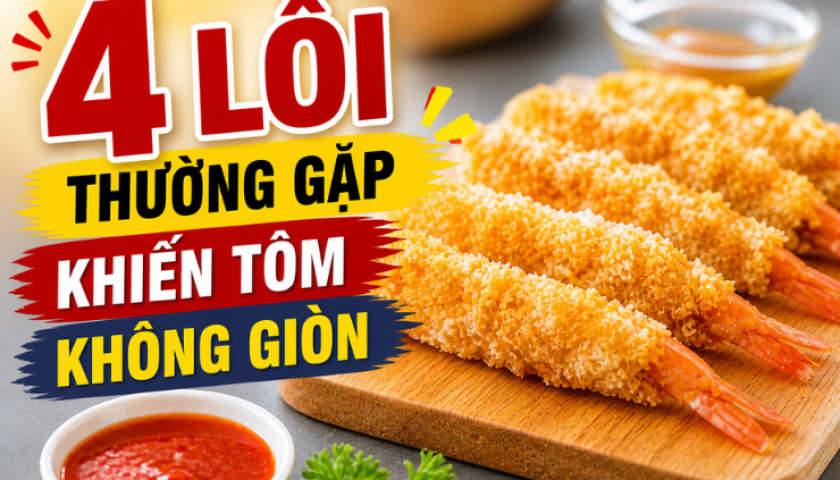 4 lỗi thường gặp khiến tôm tẩm bột không giòn và cách khắc phục