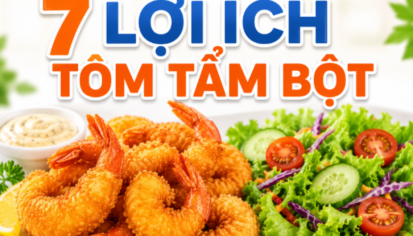 7 lợi ích tôm tẩm bột ít ai biết