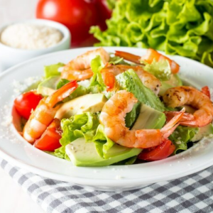 Salad tôm healthy giàu protein và chất xơ